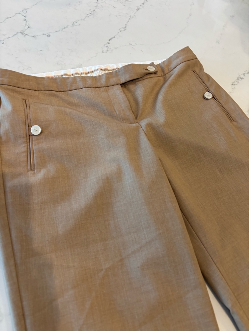 The Limited Cropped Wide-Leg Pants in Tan - Picture 4 of 6